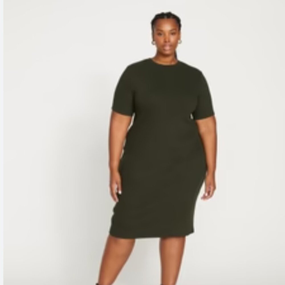 Universal Standard Aspen Rib T-Shirt Dress NWT M (18/20)